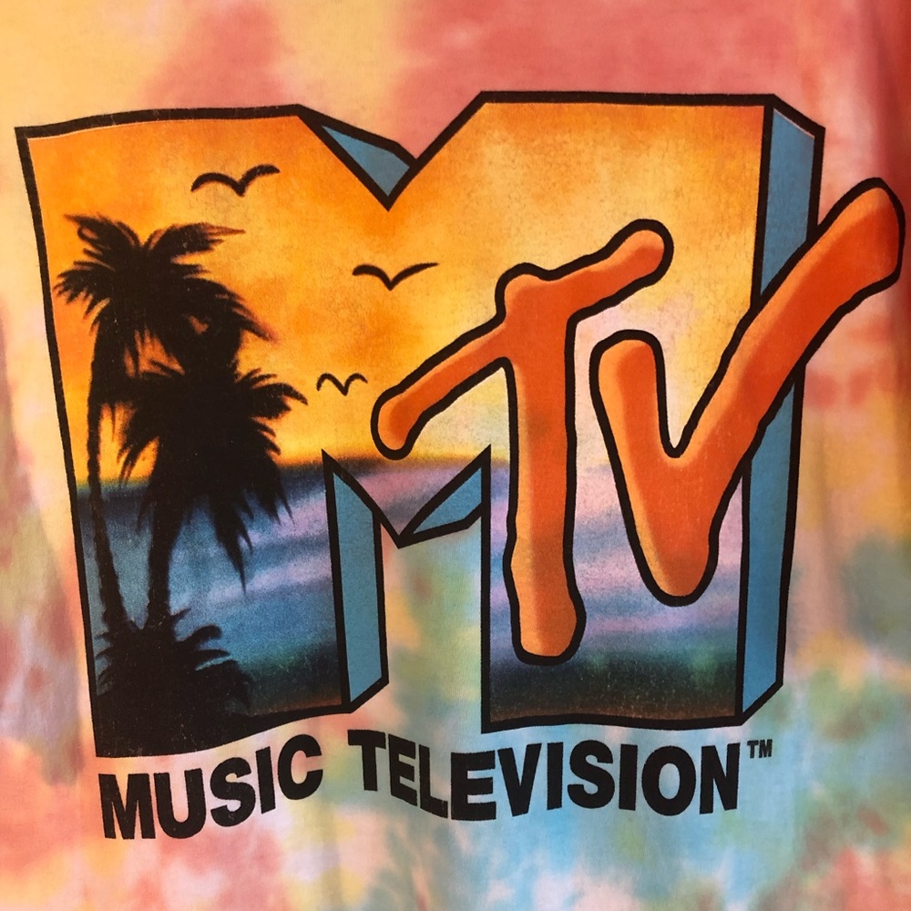 (SOLD) Tie Dye MTV T shirt L
